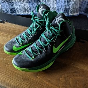 NIKE KD V Basketball Shoes sz 13 Pine Green Black Electric Green Kevin Durant 5